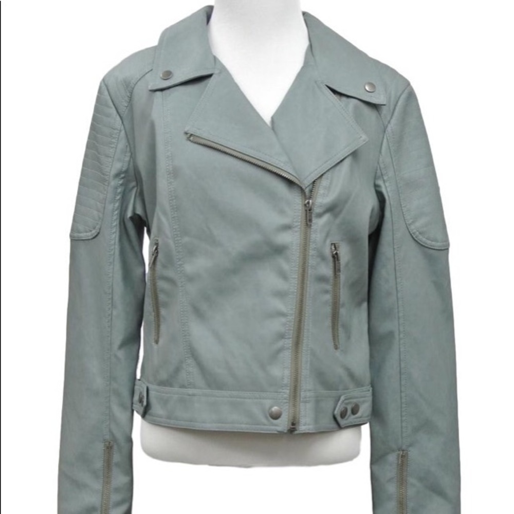 Bar III Faux Leather Moto Jacket
